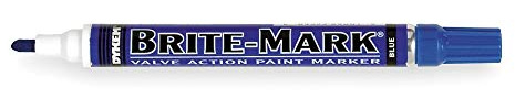 Dykem Paint Marker, Brite Mark(R) 916, Blue - 84001 Pack of 10