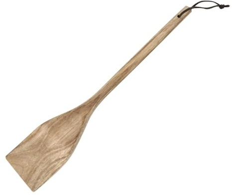 FACKELMANN Pfannenwender 33 cm AKAZIE, hochwertiger Wender aus Akazien-Holz, aufhängbar am Kunstlederbändchen, robuster Küchenhelfer in modernem Natur-Design (Farbe: Braun), Menge: 1 Stück