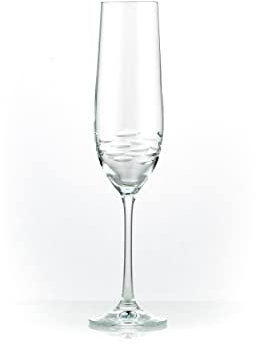 Bohemia Weingläser Sektglas Sektgläser Whiskyglas Wassergläser Kristall Glas Model Viola klar schliff 6er Set (Sektgläser 190 ml)