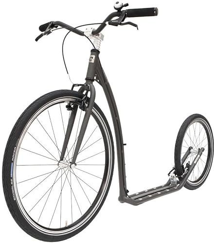 KOSTKA Tour MAX (G6) bis 150 kg, Kickscooter mit Luftreifen 26/20 - Roller Scooter für Erwachsene, Dogscooter (Satin Grey)