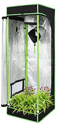 EINFEBEN Tenda da Coltivazione Idroponica, Grow Tent, Armadio Box per Coltivazione di Piante da Interno, Growbox, Growroom 40x40x120 cm Nero/Verde