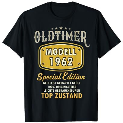 1962 Geburtstag Mann 60 Jahre Deko Lustig 60er 60 Geburtstag T-Shirt