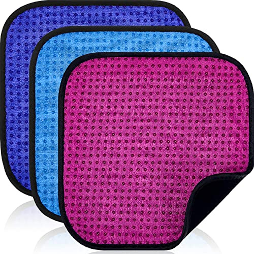 Aoriher Bowlingball-Handtuch, 20 x 20 cm, Shammy Pad, Rag, Bowling, Mikrofaser-Handtuch, leicht abwischbar, Griff zur Reinigung von Bowlingbällen von Schmutz, Öl, Bowling-Zubehör, 3 Stück
