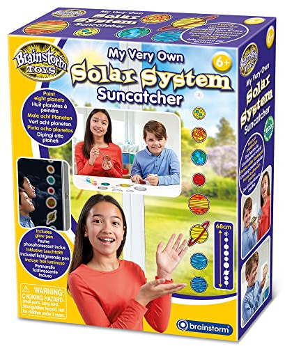 Brainstorm Toys My Very Own Solar System Suncatcher – Stained Glass Window Painting Kit, Creative Art & Craft for Kids