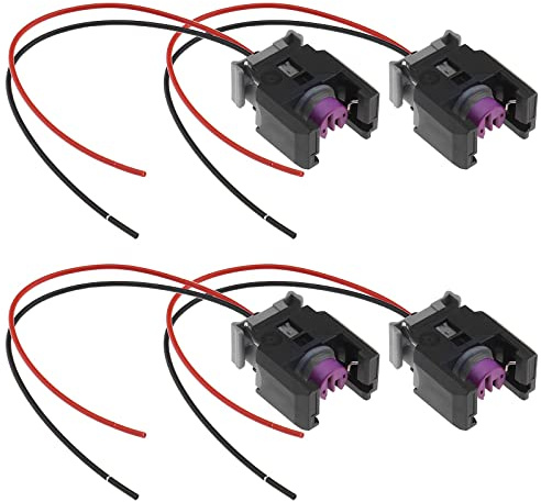 EMSea 4 Stück Auto Diesel Injektor Elektrischer Stecker Kabelbaum Adapter 13816706 Kompatibel mit Sprinter wasserdichte 2-polige Autoteile 15 cm