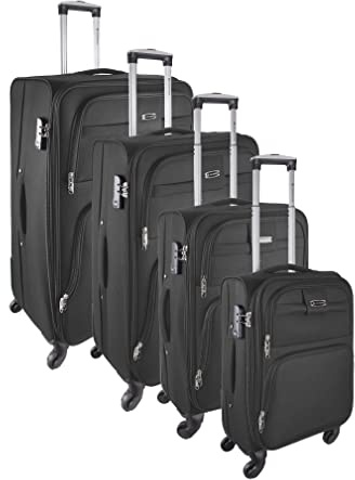 Goldhofer® Reisekoffer Set in 4 Größen (Schwarz)