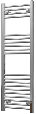UK Radiators Modern Straight Heated Towel Rail Radiator - Towel Radiator | H1200mm x W400mm, Chrome - Brackets and Fixings Included - Efficient Towel Warmer for Bathrooms, Screw-In Wall Mounted