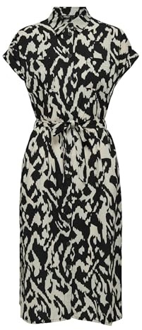 Only Robe Chemisier, pour Femme, avec Ceinture à Nouer, Robe Chemisier, Bouleau 2., 38