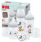 NUK Confezione biberon Perfect Match | 0-6+ mesi | Si adatta al palato del bambino | 3 biberon anti-colica e ciuccio Space Soother | Senza BPA | Disney Topolino | 4 pezzi