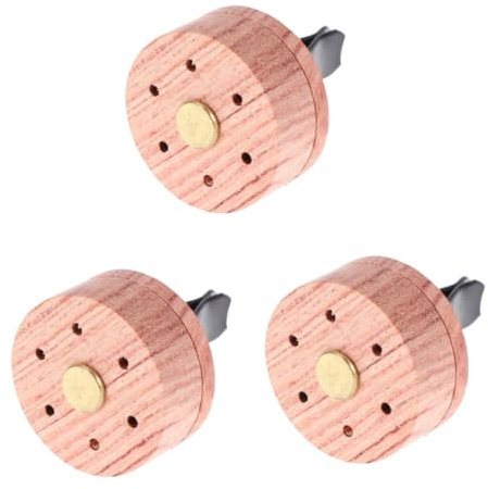 FRCOLOR 3stücke Ätherischer Öldiffusor Aus Holz Umweltfreundlicher Runder Diffusor Für Erholsamen Schlaf Und Aromatherapie Im Büro Zuhause Und Schlafzimmer Rosenholz