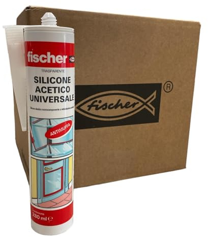Generico Scatola 25 pezzi silicone acetico universale trasparente