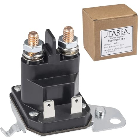 JTAREA 762-1261-211-51 762-1261-211-50 Motorino di Avviamento Elettromagnetico 12V Interruttore Magnetico Relè Solenoide Sostituisce Ricambio per Trombetta Craftsman 862-1241-211-12 532192507