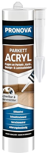 Pronova Parkett-Acryl, Dichtstoff zum Abdichten von Anschlussfugen an Parkett und Laminat 300ml Kartusche (Nussbaum)