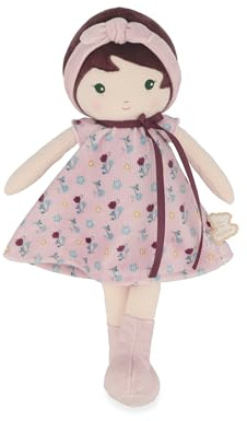 KALOO – Tendresse – Meine 1. Stoffpuppe Léonie – 32 cm große Stoffpuppe – Cordkleid – hübsche Geschenkbox – personalisierbare Schleife – ab Geburt, K200018