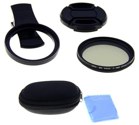 Qusedwey 1 Set Telefonfilter 52 mm Kameraobjektivfilter ND 2-400 Smartphone-Objektivfilter mit Clip-Objektivdeckel, Einfach zu Bedienen