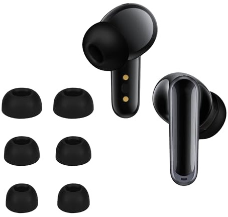 kwmobile 6x Auricolari di ricambio compatibile con Anker Soundcore P40i / Soundcore P20i Gommini sostitutivi in Silicone - 3 Misure - nero
