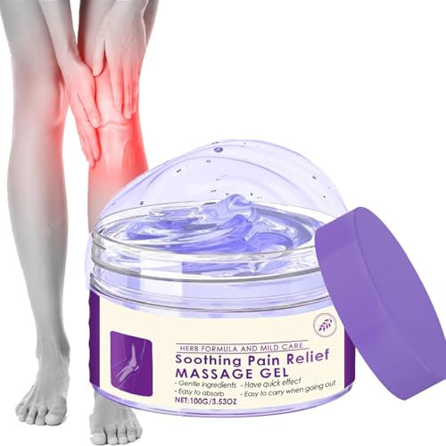 Joint Pain Gel Purple Gel 100g,Pain Relief Cream for Knee,Natural Relief Cream,Instant Soothing Joint Massage Gel for Women & Men,Shoulder & Arm & Knee & Leg,Fast Absorb & Relax Muscle