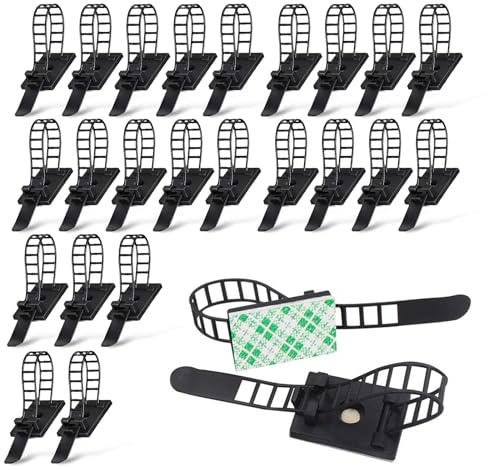 25PCS Cable Clips Self Adhesive, Cable Clips, Self Adhesive Cables Clips, Adhesives Cables Clips, Suitable for Wire Organization