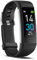 Activity Tracker with Heart Rate Monitor, Step Counter & Pedometer, Slim Fitness Watch for Women, Men & Kids, Sleep Monitoring Device, Blood Pressure Monitor Compatible with Android & iOS (M2-Black)