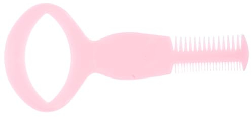 Kunststoff Mascara und Augenbrauenkamm Führungshilfe mit Wimpernkamm | 3-in-1 Schutzkappe, Doppelseitige Kammseiten, Einfache Anwendung, Rosa, für Pflege von Wimpern Zufällige Farbe
