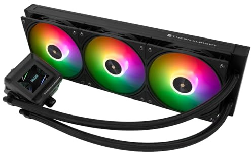 Thermalright FW 360 SE ARGB Black-AIO CPU Liquid Cooler,IPS LCD Screen with 320x240 Resolution,for AM4/AM5,Intel LGA1700/1851,2-inch Magnet-Absorbent LCD Screen for Images-Black,PC CPU Water Cooler