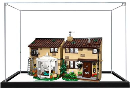 Acrylic Display Case for Lego 76451 Privet Drive: Aunt Marge's Visit Model, 3mm Dustproof Display Box, Display Case Compatible with Lego 76451 (Model Not Included) (Transparent 3MM+Mirror)