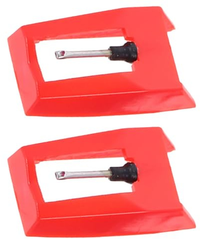 SUPVOX 2piezas Aguja De Repuesto Roja Para Tocadiscos De Vinilo Compatible Gramófonos Antiguos Agujas Para Tocadiscos De Vinilo Para Coleccionistas De Música