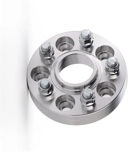 WheelSpacers Embers PCD 5x112 CB 66,6mm Spurverbreiterung Adapter M14x1.5 Für A6 A8 Geschmiedete Aluminiumlegierung 1 Stück(1PC 30mm silver)