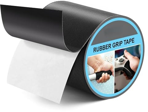Xiciki Ruban adhésif antidérapant en caoutchouc - Noir - Imperméable - Confort et sécurité pour poignées ou surfaces de contact - 10 cm x 3 m