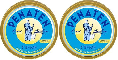 Penaten Crème (150 ml), crème de protection pour bébé avec protection contre l'humidité et protection de la peau, apaise et protège immédiatement la peau sensible de bébé grâce à l'oxyde de zinc, à la