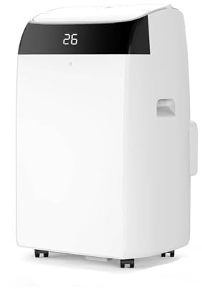 Portable Air Conditioner 10000 BTU, A++ Energy Efficient Mobile Air Conditioning Unit with R290 Refrigerant, 4‑in‑1 Mobile Air Conditioner, Cooling, Dehumidifier, Fan, Follow‑Me Function, Quiet 52 dB