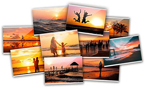 Close Up Magnetische Fototasche, Premium Kühlschrank-Fotorahmen, Bilderrahmen für Fotos & Postkarten, Fotohülle Magnet - transparent - 10x15 cm - 10er Set