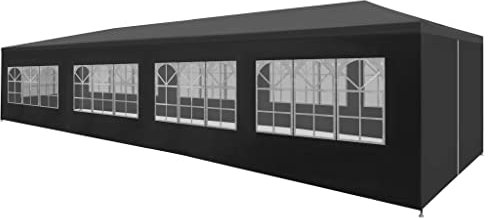 vidaXL Partyzelt 3x12 m Anthrazit Pavillon Gartenzelt Bierzelt Gartenpavillon