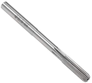 sourcing map 6.5mm Chucking Reamer, HSS Cobalt M35 Lathe Machine Reamer D4 6 Straight Flutes, Round Shank Milling Cutting Tool, for Stainless Steel Alloy Copper Metal