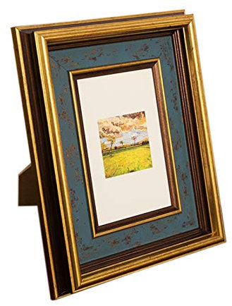 F-HOME Bilderrahmen, Vintage Goldene Fotorahmendekoration Kreative Hauptdekoration Bilderrahmen (Größe : 26.5×38cm)