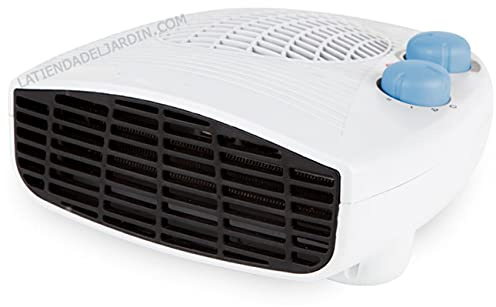 Calefactor. Dos potencias: 1000W-2000W. Función ventilador. Control ajustable de la temperatura mediante termostato. Protección contra sobrecalentamiento. Color Blanco.