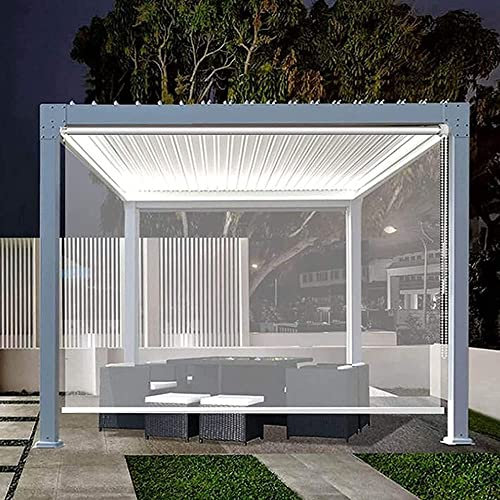 FXLE Persianas Rodillo Lateral De La Sombra Ciega, Retráctil, Cortina De Lluvia De Jardín Al Aire Libre, Balcón, Terraza, Fácil De Instalar (Color : Transparent, Size : 60x180cm)