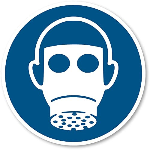 Use respiratory protection: M017 - DIN EN ISO 7010 / ASR A1.3 - sticker: diameter 20 cm, pack of 1