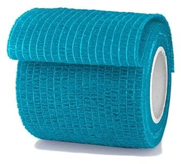 JOYDREAMDESIGN 4.8m Nastro Avvolgente Benda Elastica Autoadesiva Colorata Sportiva Per Imbottiture Di Supporto Del Ginocchio Dito Caviglia Palmo Spalla-Azzurro,7.5cm X 4.8m