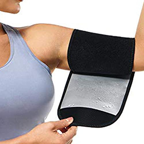 Alomejor Recortadores de Brazos para Mujeres Sauna Bandas de Sudor Brazo Ajustable Entrenador de Brazos Mangas de Tóner para Entrenamiento Deportivo