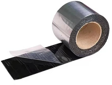Wasserdichtes Klebeband Bitumen Dichtungsband Selbstklebend,Aluminiumfolie Dichtband,Reparaturband für Dachleckage,Oberflächenriss,Fensterbankspalt,Rohrbruch,Anpassbar (1x1m)