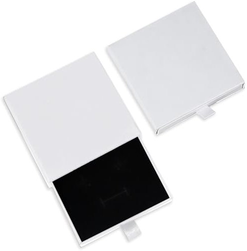 INSPUTOL 1 PCS Boîte-cadeau à bijoux présentoir à bijoux en papier coffrets cadeaux 9 * 9 * 1.7 cm/3.5 * 3.5 * 0.6in petite boîte-cadeau pour collier boucles d'oreilles bague rangement de bijoux