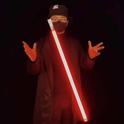 Rebetomo Fluoreszierender Tanzstock, Zaubertricks, LED-Licht, schwimmender Tanzstab, Zauberer, Bühnenillusionen, Gimmicks, Mentalismus, Requisiten (weiß)