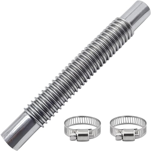 ALI2 Auspuffschlauch für Generator - ALI2 22.5CM Auspuffschlauch Zusatzheizung Auspuff Edelstahl Auspuff Schalldämpfer - Auto Auspuffrohr mit zwei Edelstahlschellen für Dieselheizung