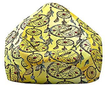 Highdi Sitzsack für Kinder Erwachsene Outdoor Indoor Sitzkissen Traumfänger Sofabettbezug Ohne Füllung Gartenkissen Bodenkissen für Wohnzimmer Gaming (90x110cm,Khaki)