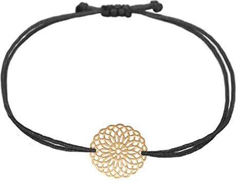 Selfmade Jewelry Armband Damen Roségold Mandala Boho Style Makramee Armbändchen Inkl. Geschenk-Verpackung
