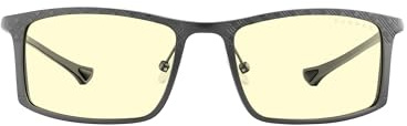 Gunnar Gaming and Computer Glasses | Model: Plaid, Color: Onyx, Lens Tint: Amber | Patented Blue Light Filtering Lenses - Blue Light Glasses - Blue Light Blocking Glasses Focus +0.2 Diopter