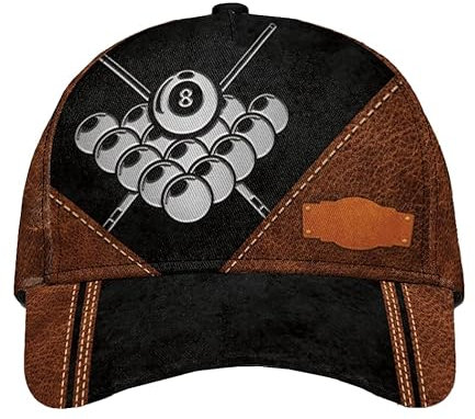 Baseballkappe Personalisiertes Billard Basecap Sport Golf Caps Freizeit Sonnenblende Mütze Für Golf, Auf Reisen, Teenager