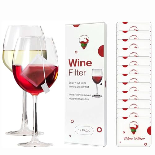 Gaodeding Wine Filters,Wine Wand, the Wand Wine Purifier, Remove Histamines and Sulfite,Prevent Wine Sensitivities（12 Pack）