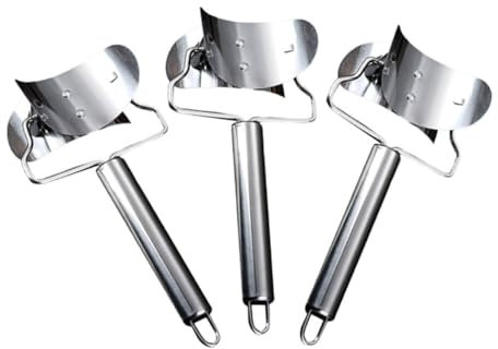 COLLBATH Cortadora De Dumplings Inoxidable De Madera 3 Piezas Utensilios De Cocina Para Masa